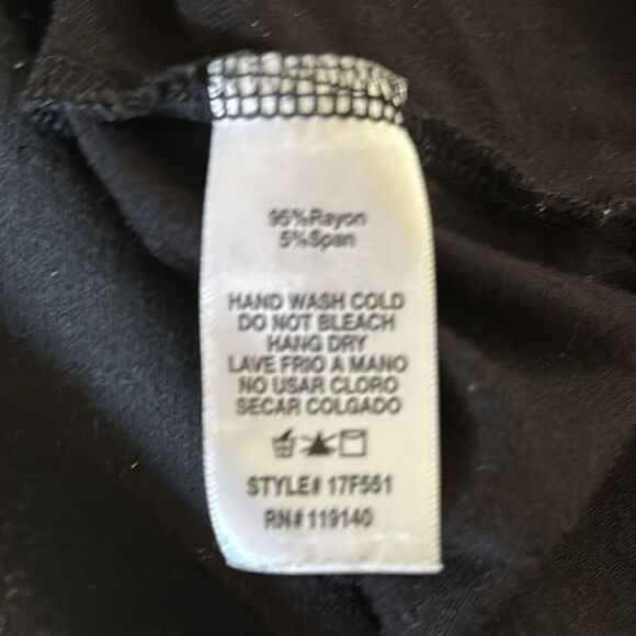 Double Zero Women’s Slightly Sheer Black Tank Top, Size L - Picture 6 of 6